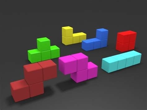 3D model Tetris Blocks VR / AR / low-poly | CGTrader