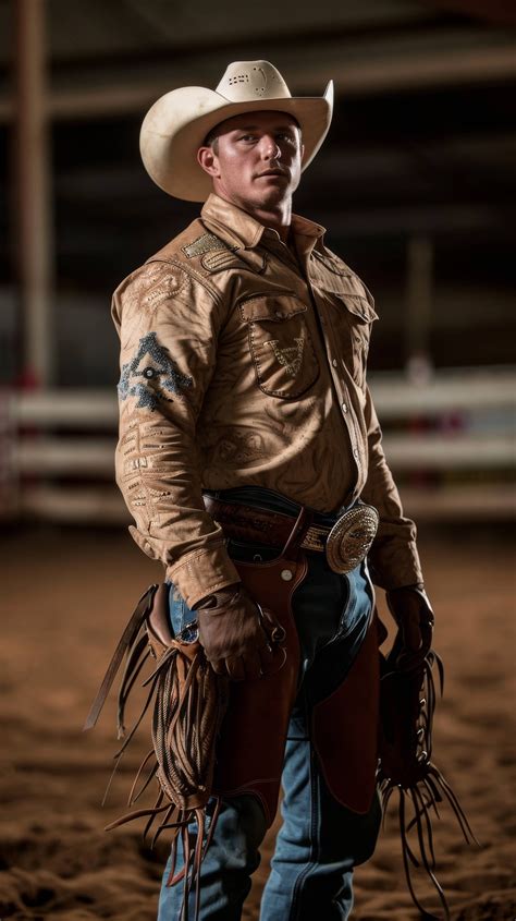 cowboy portrait, western attire, cowboy hat, rodeo outfit, leather ...