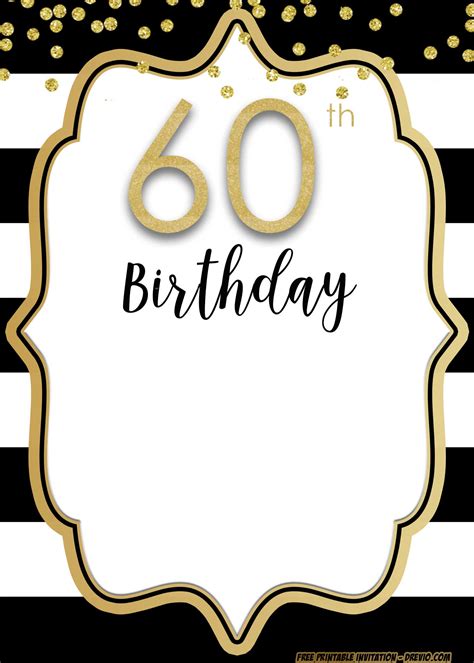 60Th Birthday Invitation Template