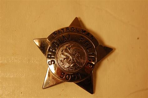 Obsolete Vintage Patrolman Special Police Badge Shieled with