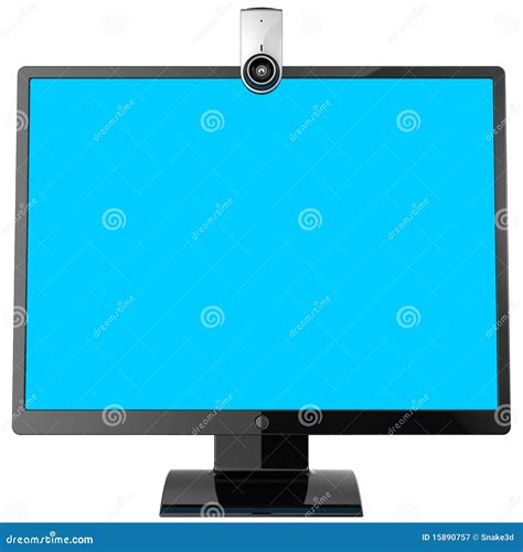 Computer Monitor And Webcam Royalty Free Stock Photography - Image ...