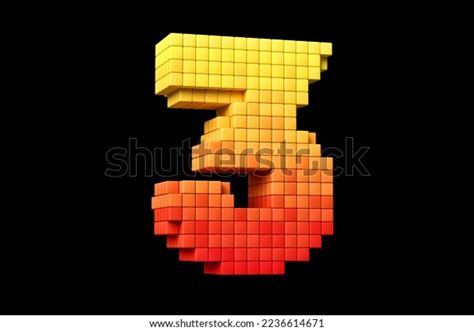 Retro Font Pixel Art Style Digit Stock Illustration 2236614671 ...