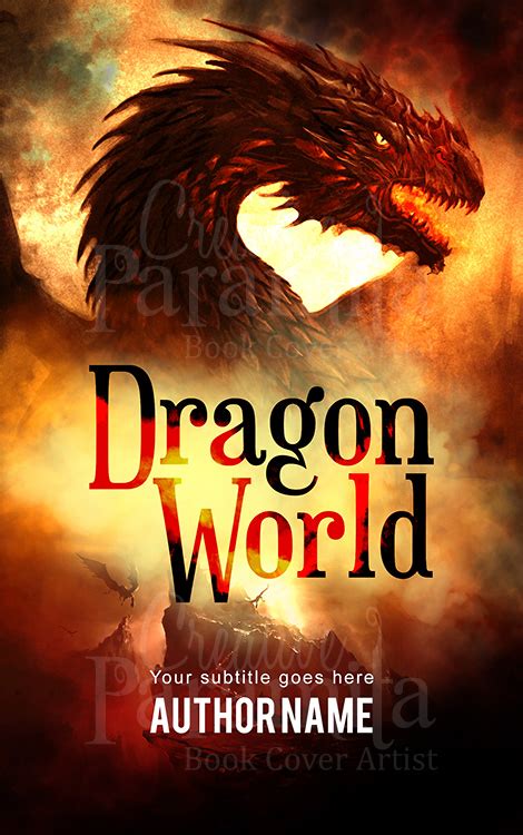 Dragon World Dragon fire fantasy premade book cover