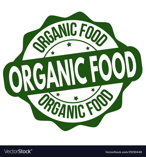 Organic food label or sticker Royalty Free Vector Image