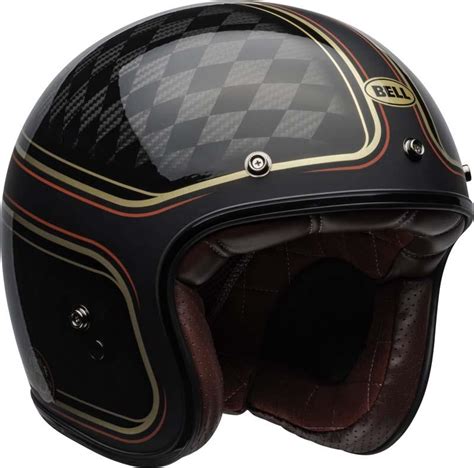 Bell Custom 500 Carbon Helmet Vintage Retro Carbon Fiber Leather XS-2XL | eBay