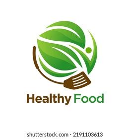 Healthy Food Logo Vector Logo Template Stock Vector (Royalty Free ...