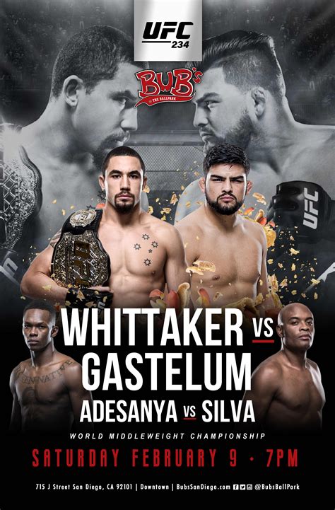 UFC 234: Whittaker vs. Gastelum - Bub's @ the Ballpark