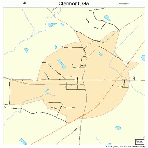 Clermont Georgia Street Map 1316796