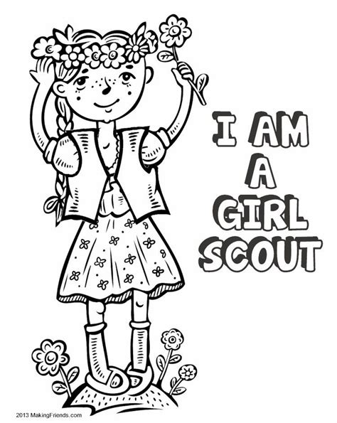 Girl Scouts Coloring Pages - Coloring Home