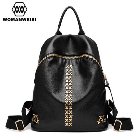 Designer Black Leather Backpack Purse | Literacy Basics