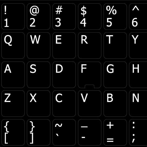 Buy English Laminated Keyboard Stickers for All PC & Laptops with White Lettering on Black ...