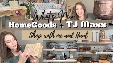 NEW HOMEGOODS + TJ MAXX SHOP WITH ME AND HAUL | NEW SPRING DECOR | AFFORDABLE DECORATING IDEAS ...