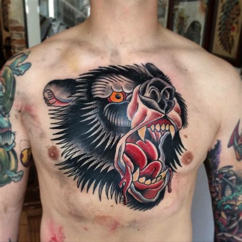 Artist Hans Pasztjerik Stay Classy Tattoo | Traditional bear tattoo, Bear tattoo designs ...