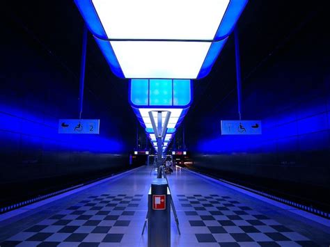 Premium Photo | Interior of illuminated subway station