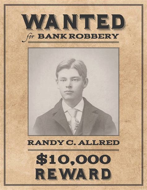 Wanted Poster Template Printable