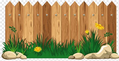 Picket fence, cartoon fence, fence, grass, flower png | PNGWing