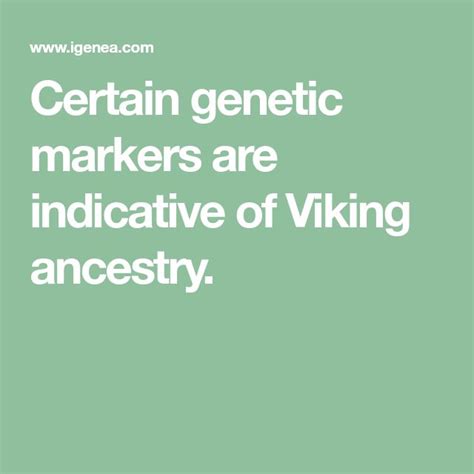 Certain genetic markers are indicative of Viking ancestry. | Vikings ...