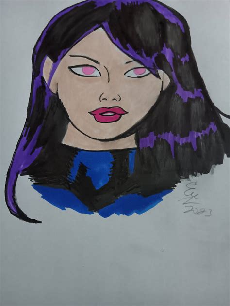 Psylocke Portrait Marvel Fan Art Pencil Drawing by Aqua71 on DeviantArt