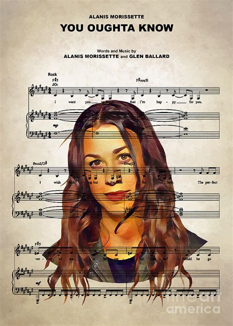 Alanis Morissette - You Oughta Know Digital Art by Bo Kev | Fine Art ...