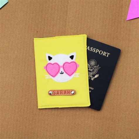 Personalize Cat Passport Cover - SparkleKavi.Com