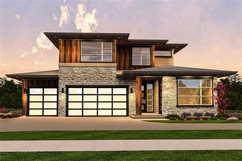 Modern House Plan With Finished Lower Level - 85223MS | Architectural ...