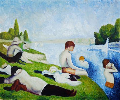 Bathers at Asnieres Oil Painting - Seurat Paintings on Sale at overstockArt.com | Seurat ...