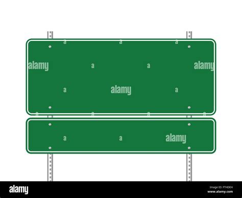 Blank green road sign vector illustration Stock Vector Image & Art - Alamy