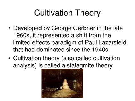 PPT - Cultivation Theory PowerPoint Presentation - ID:569795