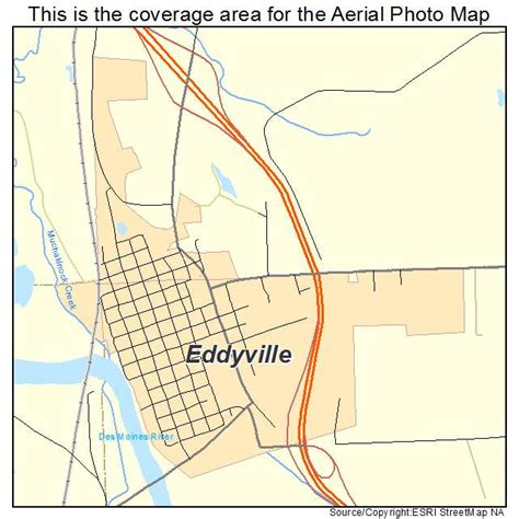 Aerial Photography Map of Eddyville, IA Iowa