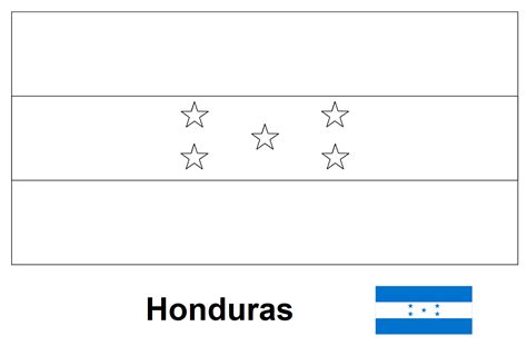 Blog de Biologia: Bandera de Honduras para colorear