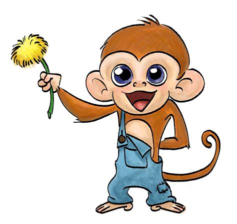 Cute Monkey Drawing | Free download on ClipArtMag