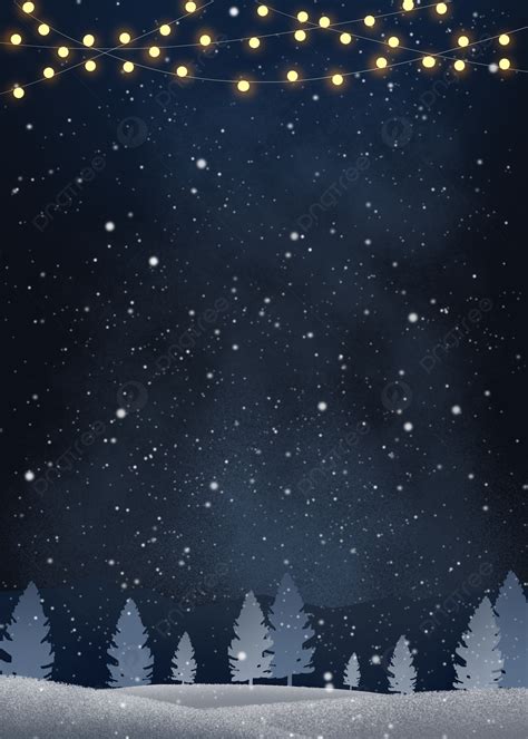 Christmas Winter Night Snow Scene Background Wallpaper Image For Free ...