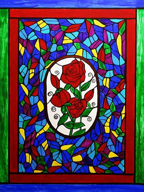 The stained glass window Painting by Rachel Olynuk | Saatchi Art