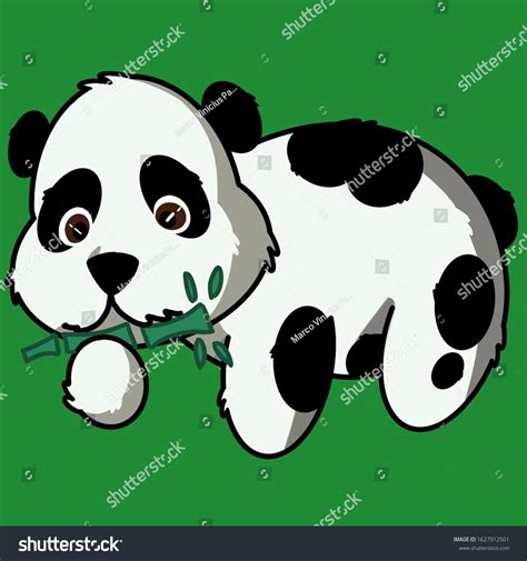 Cute Panda Eating Bamboo Stock Illustration 1627912501 | Shutterstock