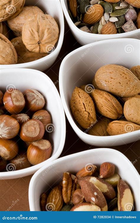 Nuts and seeds stock photo. Image of healthy, mixed, pots - 7282034