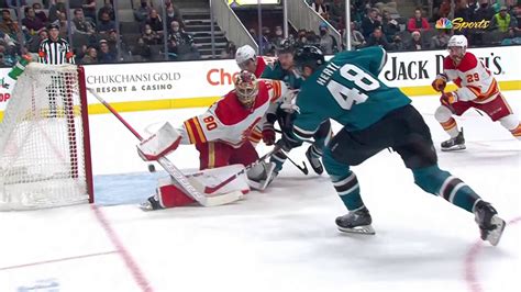 Sharks' Tomas Hertl scores his second of three goals vs. Calgary - NBC ...