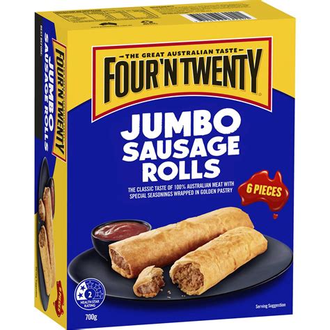 Four'n Twenty Sausage Roll Jumbo 6 Pack | Woolworths