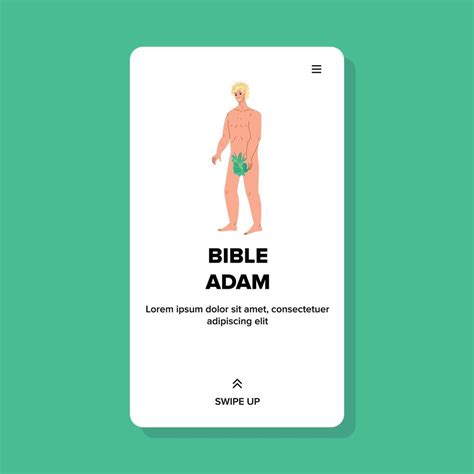 Bible Adam Standing In Paradise Garden Vector 8368919 Vector Art at ...