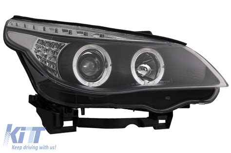 DAYLINE headlights suitable for BMW E60_LED indicator_04-07_black