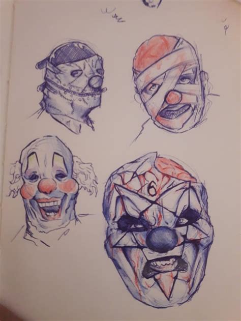 Clown sketches I did yesterday👁👁🇦🇷 : r/Slipknot