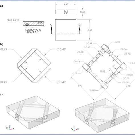 Schematics of the investigated unit cell a dimensions of the unit cell... | Download Scientific ...