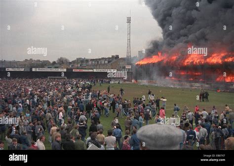 Bradford City Football Club Stadium disaster of 11th May 1985. The Stock Photo, Royalty Free ...