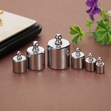 6Pcs Precision Calibration Scale Weights Accurate Weights Set 100g 50g 20g 10g 5g Grams Jewelry ...