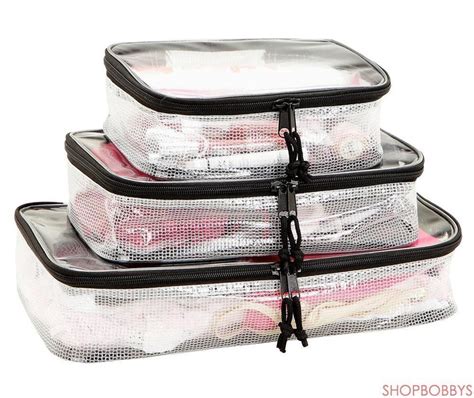 G-Force 3-Piece Space Saving Luggage Organization Packing Cube Set - Clear | Luggage ...