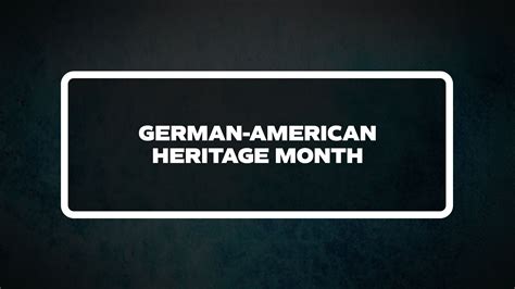 German-American Heritage Month - List of National Days)