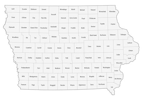 Iowa County Map - GIS Geography