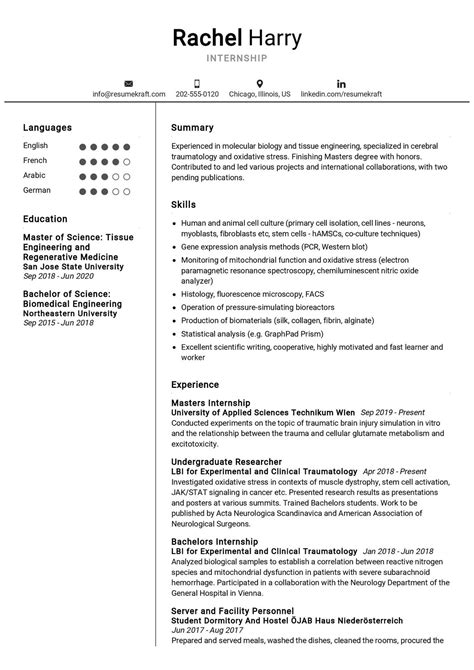 Biology Resume Template