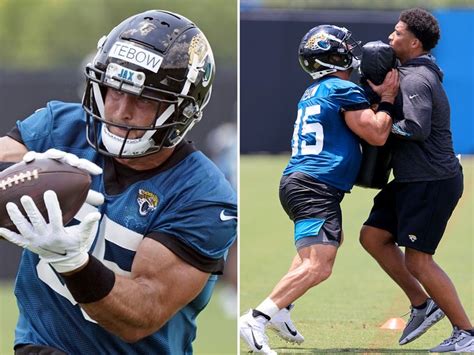 Tim Tebow Putting In Work at Jaguars Practice, Blocking & Catching Passes