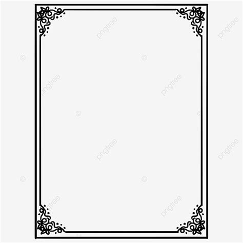 Paper Page Border Hd Transparent, Black And White Paper Page Border, Paper Page Border ...