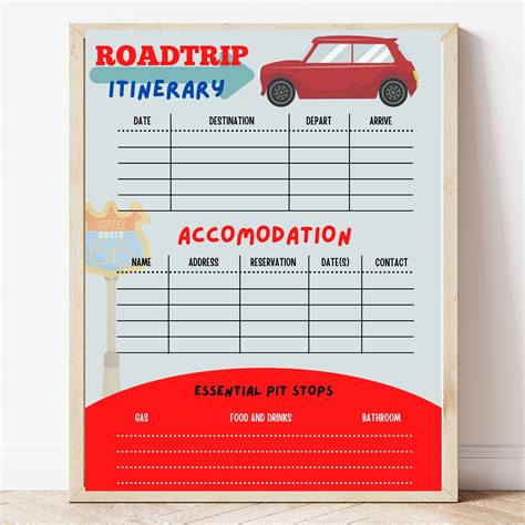 Free Printable Road Trip Planner - Sweet Pea